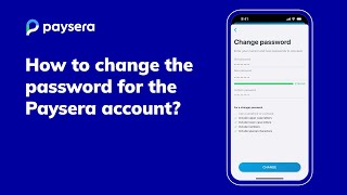 How to change the password for the Paysera account [upl. by Sladen]