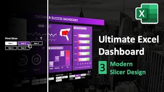 How to Create A Modern Pivot Slicer Design  Ultimate Excel Dashboard Ep 3 [upl. by Kizzee]