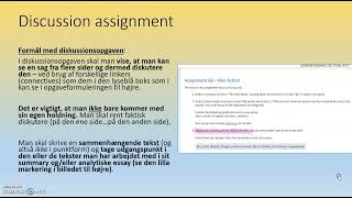 How to write a discussion assignment engelsk B HF [upl. by Nykal]