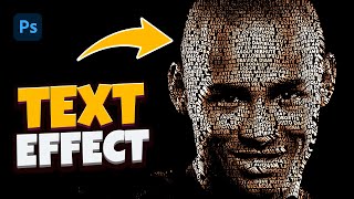 Text Portrait Effect in Photoshop  v4 [upl. by Janet]