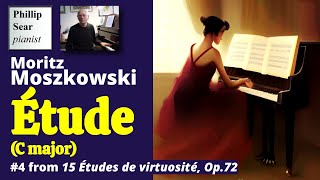 Moritz Moszkowski Étude in C major Op72 No4 [upl. by Eninej]