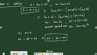 110102 CL 11 Physics Ch Units and Dimensions P 02 Math of Errors Propagation of Errors Analysis [upl. by Hareehat]