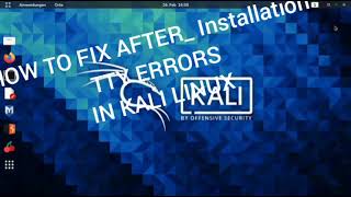 KALI LINUX TTY1 TTY2 TTY3 TTY4 SOLUTION [upl. by Nenerb]