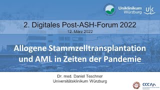 Dr med Daniel Teschner Universitätsklinikum Würzburg [upl. by Floss195]