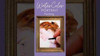 How to paint watercolor portrait watercolor painting shorts shortsfeed [upl. by Asilim458]