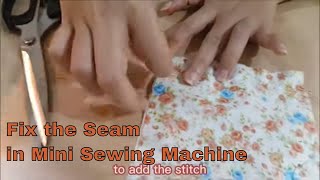 Finish the Seam in Portable Mini Sewing Machine [upl. by Deth]