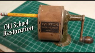 Old School Restoration  Vintage 1930s Boston Pencil Sharpener [upl. by Gniy]