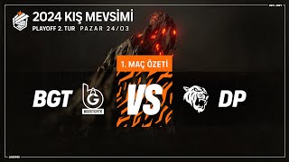 ŞL 2024 Kış Mevsimi  Playoff  BGT vs DP  1 Maç Özeti [upl. by Thurnau]