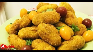 CROQUETTES de POULET Croustillant   Crispy Chicken Nuggets  Ndogou Chez Alphie Cuisine [upl. by Eelorac796]