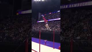 I Cant Believe He Did This funny gymnasticsbars flips olympicgymnast simonebiles gymnast [upl. by Lexa747]