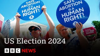 US Election 2024 Abortion is key issue in swing states  BBC News [upl. by Ennayhs433]