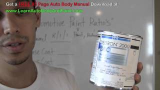 Automotive Paint Mixing Ratios  How To Mix Auto Paint  Mixing Car Paint [upl. by Schroder]