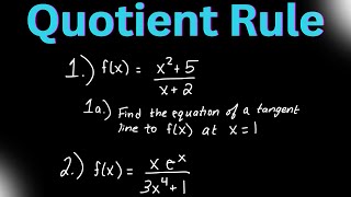 Master the Quotient Rule for Derivatives  Calculus I  Practice Problems [upl. by Sheri]