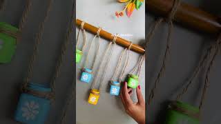 Acrylic paint bottle wall hanging ideas youtubeshorts shorts diy reuse trending [upl. by Annahpos]