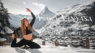 Cours Complet Yoga Vinyasa Dynamique  Niveau Intermédiaire  25 Minutes [upl. by Lezned]