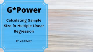 GPower Calculating Sample Size in Multiple Linear Regression [upl. by Hilary585]