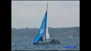 Worlds slowest gybe Windrush 600 Catamaran on Lake Macquarie [upl. by Lau185]