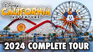 Disney California Adventure 2024  Full Walkthrough amp Ride POVs 4K [upl. by Volnak]