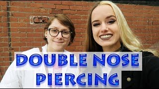 Getting a Double Nose Piercing [upl. by Cornwell]