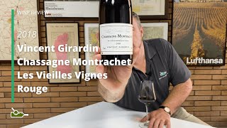 Wine Review Vincent Girardin Chassagne Montrachet Les Vieilles Vignes Rouge 2018 [upl. by Tega77]