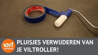 Hoe verwijder je pluisjes van de viltroller  Schilderstips [upl. by Gerta]