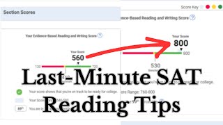 December SAT Last Minute Reading Tips Tricks and Strategies [upl. by Kwarteng]