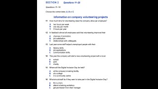 IELTS Listening Practice Section2Information on company volunteering projects with answers [upl. by Gale]