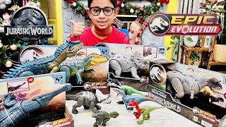 Jurassic World Epic Evolution Dinosaurs Scan Code  Mattle Jurassic World Dinosaur Toys Unboxing [upl. by Ardet]