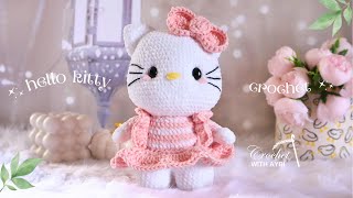 Hello Kitty Crochet Part 2  🇺🇲🇪🇦 Sub  Free Amigurumi Pattern amp Tutorial hellokitty crochet [upl. by Carlee793]