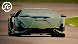 Chris Harris vs Lamborghini Sián  800bhp  hyperhybrid Lambo  Top Gear Series 30 [upl. by Rahcir743]