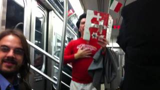 Earth Angel  Crazy man in NYC Subway Part 1 [upl. by Naot]