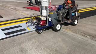 ColorSafe Airfield Pavement Marking Machine Application [upl. by Iaria]