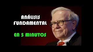 Análisis Fundamental Acciones  En 5 Minutos [upl. by Anahpos]