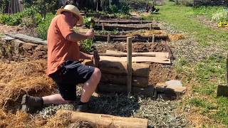 TRANSFORMING a Slope into Small Terraced Vegetable Garden Beds [upl. by Acira590]