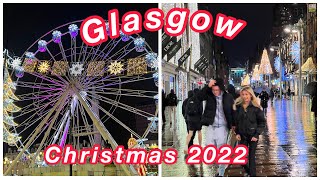 Glasgow Christmas Fair 2022  George Square amp St Enoch  Christmas Walk In Glasgow [upl. by Adamok]