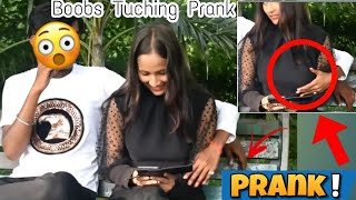 Boobs Touching Prank 😱  Public Recation  Cute Girl Prank [upl. by Dalli]