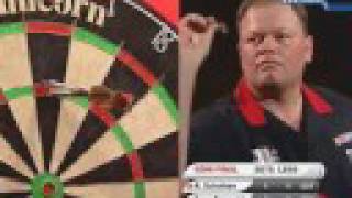 Darts  Raymond van Barnevelds crazy hanging dart [upl. by Kelton586]