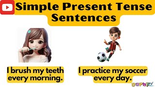 Present Tense Sentences in English  Daily Use English Sentences [upl. by Darline]