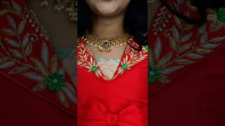 Kids pattu lehenga with maggam work blouse available 9490990391₹ viralvideo chandu saree [upl. by Aratas485]