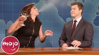 Top 10 Times Cecily Strong Broke Character on SNL [upl. by Senecal955]