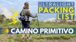 Men’s Ultralight Camino Primitivo Packing List  Camino de Santiago Guide Spring  Summer [upl. by Borries]