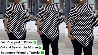 How to Cut and Sew this Stylish Triangular Bubu Top beginners friendly tutorial [upl. by Gayel]