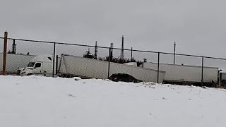 Bad Weather in Wyoming Interstate 80 Trucking [upl. by Anaeco]