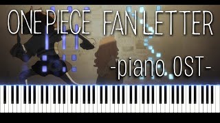 One Piece Fan Letter OST Piano version  SYNTHESIA  4K [upl. by Mcnutt]