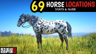 All 69 Unique Horses With Map Locations In Red Dead Redemption 2 [upl. by Aduh]