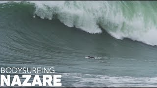 Watch Kalani Lattanzi Bodysurf ‘Fun and Playful’ Nazaré [upl. by Hgielsa577]