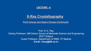 Lecture 06 Point Groups and Space Groups Continued [upl. by Eyssej672]