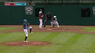 Team Curaçao hold off Team Canada to advance to the next round of the LLWS [upl. by Ecinom]