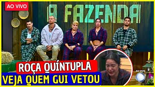 🔥ROÇA QUÍNTUPLA  FORMAÇÃO DE ROÇA QUÍNTUPLA EM A FAZENDA 16 ao vivo  VOTAÇÃO CARA A CARA ao vivo [upl. by Aldarcy]