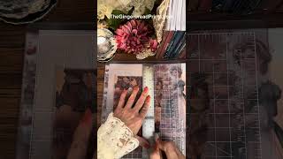 Autumn Theme Floral Border On Vellum Paper  Fall Art Journal thegingerbreadprints ASMR shorts [upl. by Sidonius]